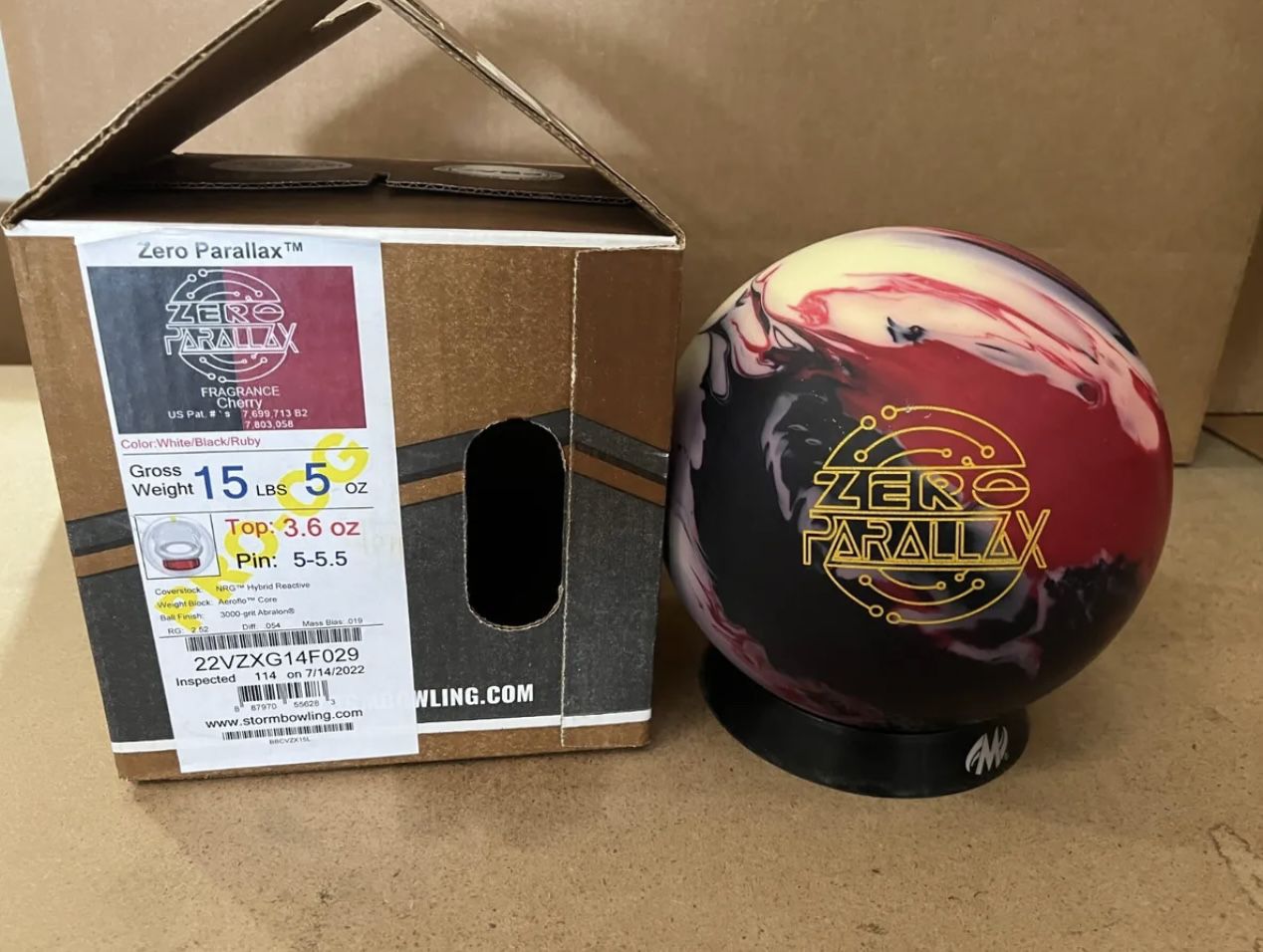 Zero  Parallax Overseas Bowling Ball 15 Lb 