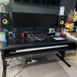 Music Recording Studio Desk and Equipment 