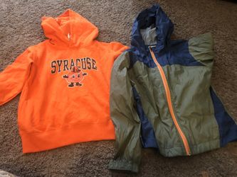 Boys sweatshirt size 4 and coat size small