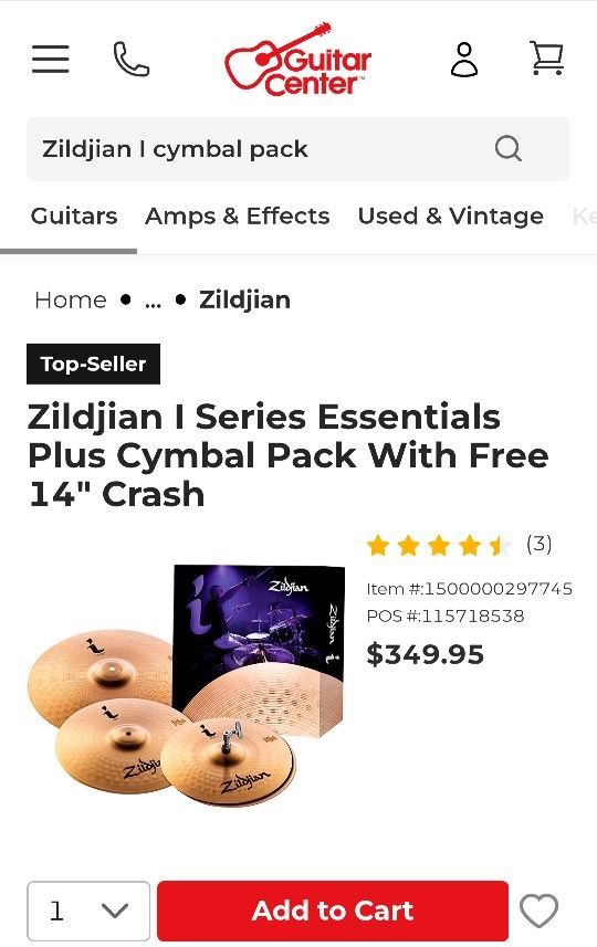 Zildjian "I" Cymbal Pack