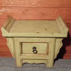 Chinese Small Antique Kang Table With Single Drawer 