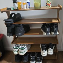 5-Tier Bamboo Shoe Rack / Multi-Purpose Storage Organizer