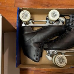 Black Quad Roller Skates