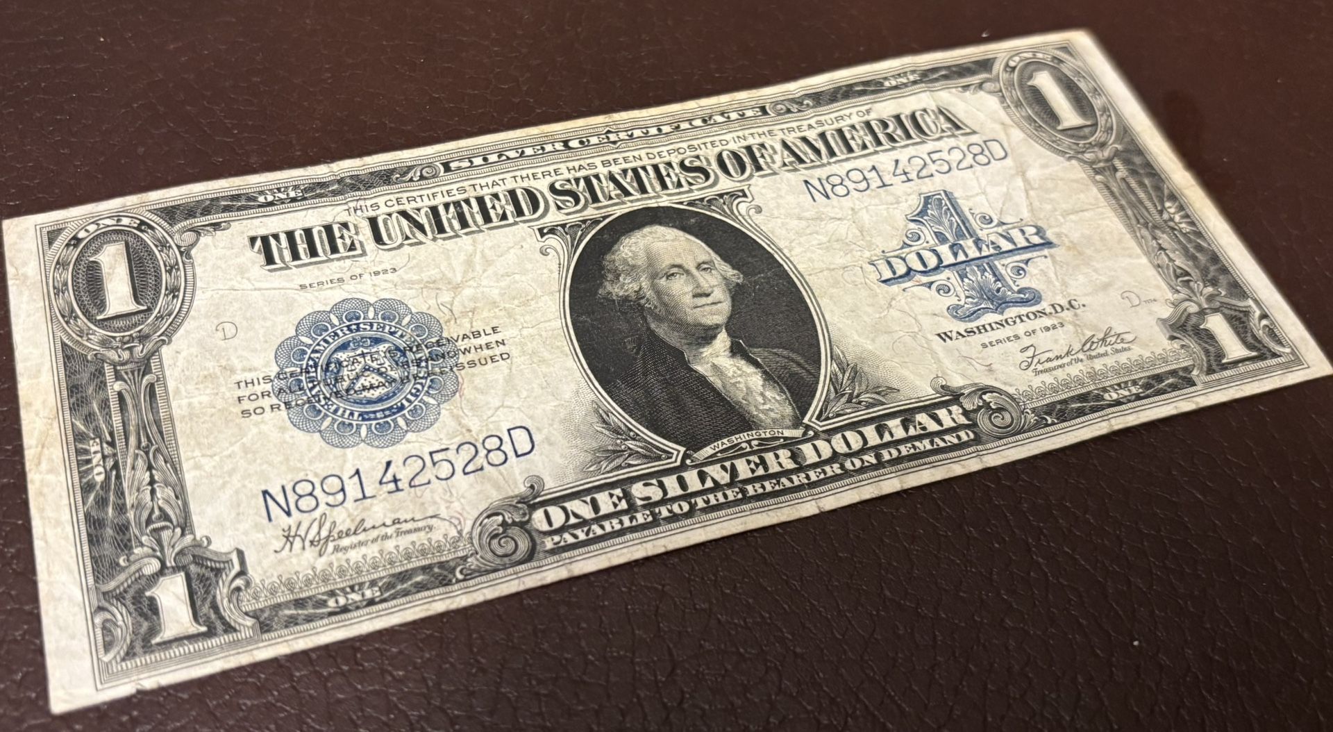 $1 1923. Vintage Banknote USA. Collectible