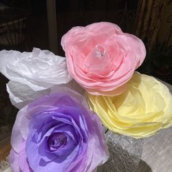 Huge Hand Made Roses- Party Centerpieces