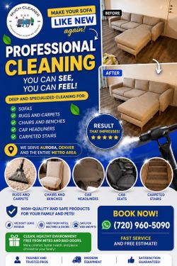 Upholstery and carpet cleaning