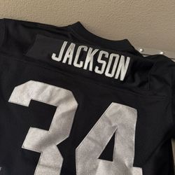 Bo Jackson Los Angeles Raiders 1988 Black Authentic Jersey • size 14/16 Y