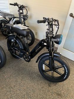 Open Box, Fully Assembled TST® R7 Moped Style 1500W Full Suspension Electric Cargo Bike | 2026 New Model (Black)