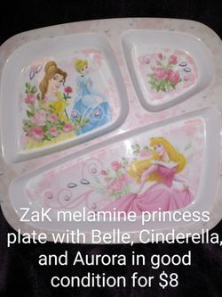 Zak Melamine Princess Plate
