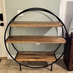 Wood And Metal Shelf