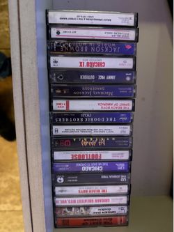 Vintage Rock and Pop Cassette Tape Collection - Michael Jackson, Beach Boys, Chicago, and More