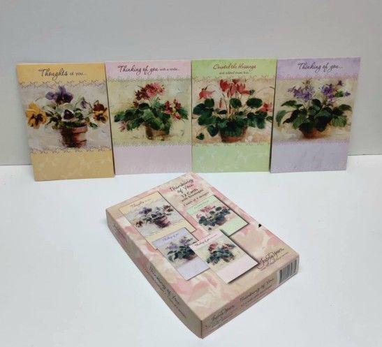 New Box Of Vintage Floral Post Cards/ Note Cards/ Greetings Flower