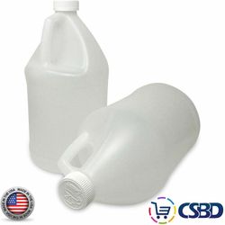 2 NEW 1 GALLON PLASTIC JUGS W/ CHILD RESISTANT LIDS