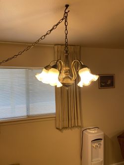 Vintage 1970’s Bronze Swag Light fixture