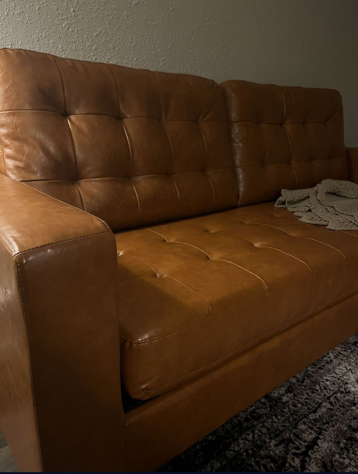 Brown Leather Couch