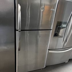 Frigidaire Stainless Steel Top Freezer Refrigerator Apartment Size 