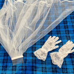 Communion Veil And Gloves