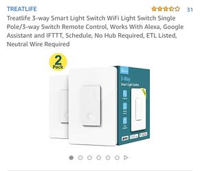 3 way smart light power electric switch wifi works with Alexa
