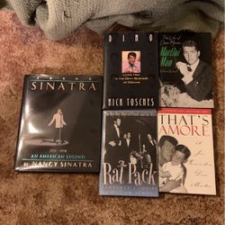 Gift Books .  From 90s And 2002. Celebrities Music Crooners   Rat Pack, Frank  Sinatra And Dean Martin ..$5 Each 