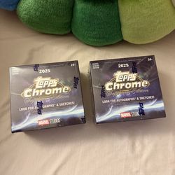2025 Topps Marvel Studio Chrome Sapphire Hobby Box 2 X Lot New Sealed