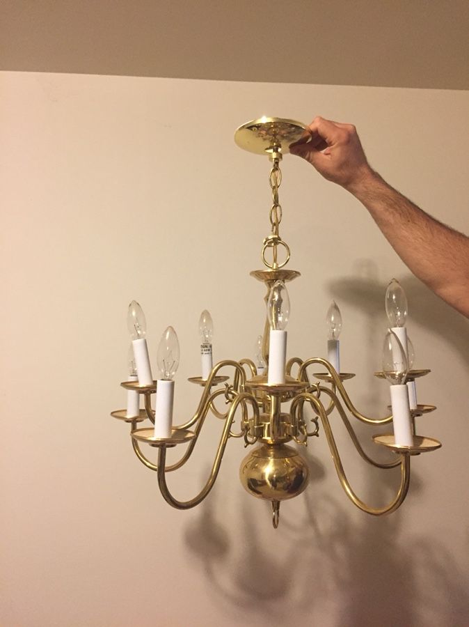 Gold Chandelier almost new