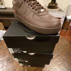 Brown Supreme Air Force 1 9.5, 10, 10.5, 11.