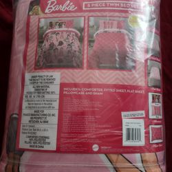 Barbie Twin Size Bed Set New