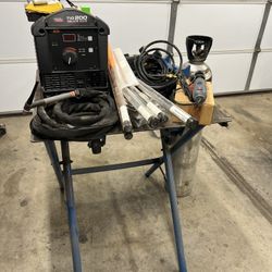Lincoln Ac/Dc Tig Welder Miller Welding Table and Supplies