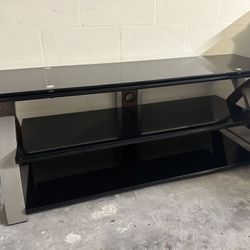 Glass TV Stand Entertainment Center 