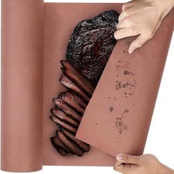 Pink Butcher Paper Roll 18"x175' (2100 Inch) - Food-Grade Peach Butcher Paper for Smoker, BBQ, Grilling, Smoking Meat - USA Made - Unbleached, Uncoate