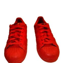 Adidas Originals Superstar Core Red Kids youth 5.5 Shoes Old School Sneakers 