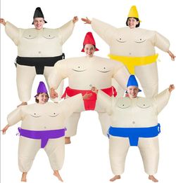 5 Packs Sumo Inflatable Costume Full-Body Sumo Wrestler Suit Adult Blow up Costume for Birthday/Halloween/Mardi Gras/Carnival