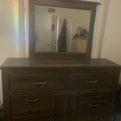 Dresser with Mounted Mirror