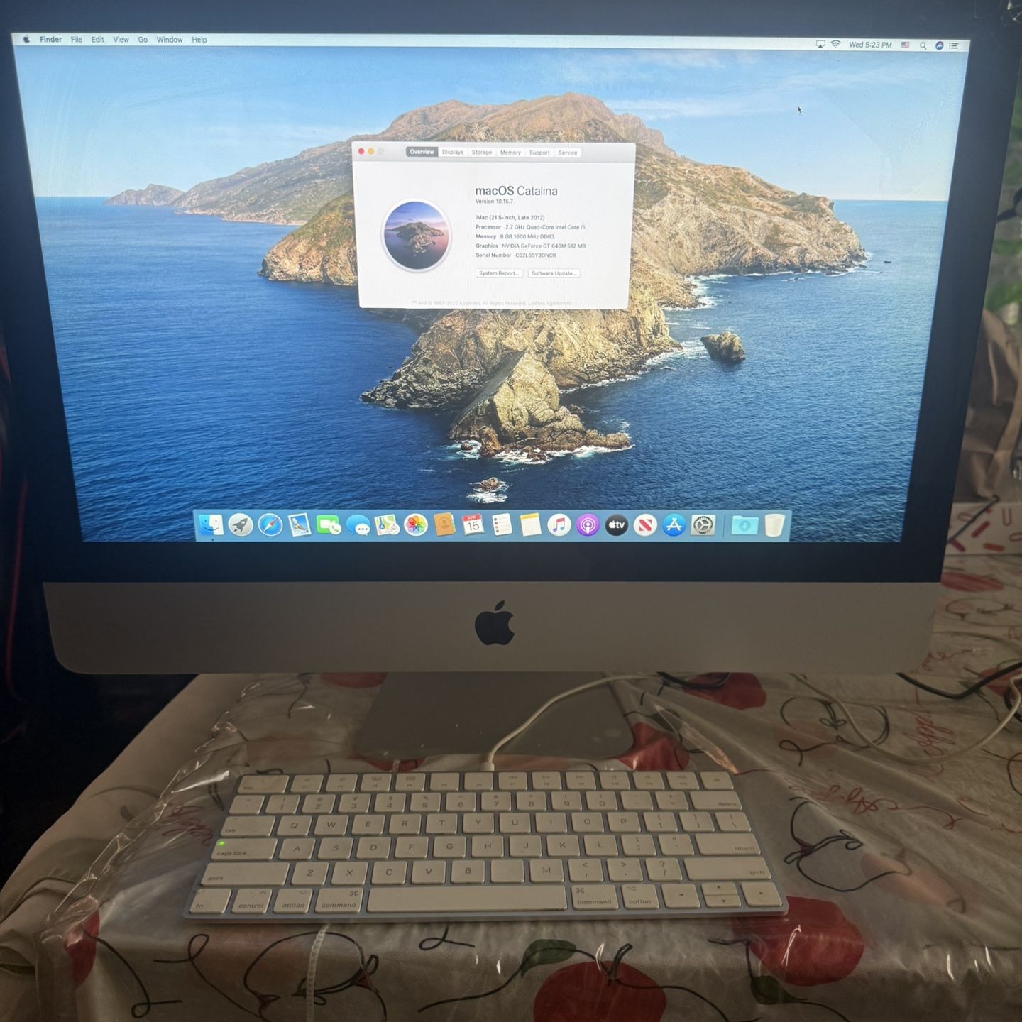 APPLE IMAC ( 21.5 INCH LATE 2012 ) 2.7 GHZ QUAD CORE INTEL CORE I5 