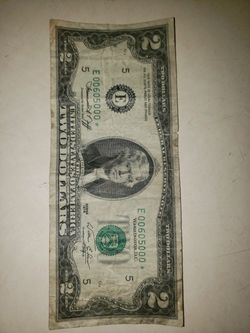 2.00 dollar bill star note