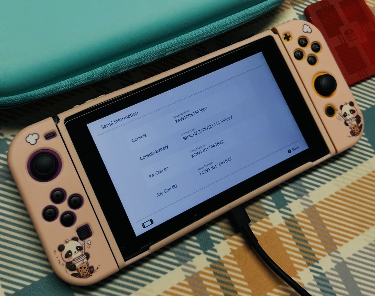 Nintendo Switch V1 Video Game Console HAC-001 Tested Neon Purple/Orange 3661