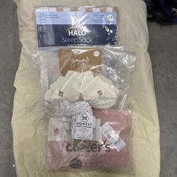 Brand New Newborn Baby Bundle - Halo, Carter’s, Honest Baby