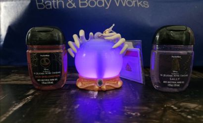 Light up fortune teller pocketbac holder with jack & sally pocketbac sanitizers