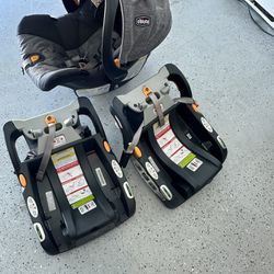 Price Firm $35 For Chico Car seat And 2 Car Seat Bases 