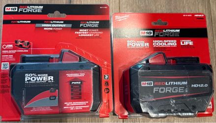Milwaukee M18 Red Lithium Forge batteries