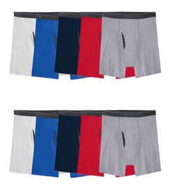 Fruit of the Loom Men's EverSoft CoolZone Fly Boxer Briefs, Super Value 10-Pack, NEW