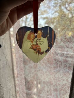 Custom Glass Heart Ornaments 