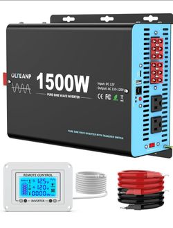 Olteanp 1500W Pure Sine Wave Inverter with Transfer Switch