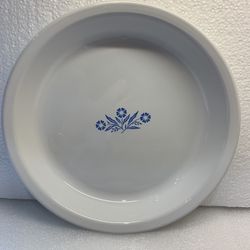 Vintage Corning Ware, 9 Inch Pie Plate, Blue Cornflower 