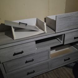 Gray Oak Dresser For Sale 