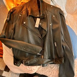 Romeo & Juliet Faux Leather Motorcycle Jacket