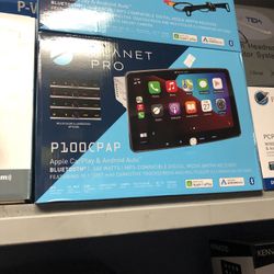 Planet Audio 10 Inch Single Din Apple CarPlay Stereo 