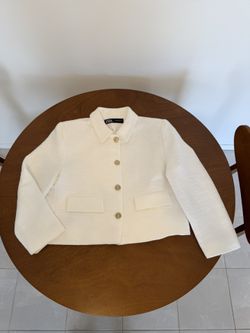 Zara Textured Tweed Jacket - Size XL (Never Worn)
