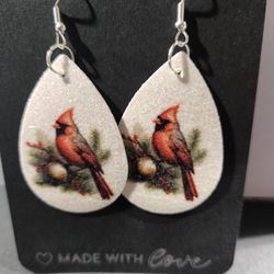 Cardinal Earrings