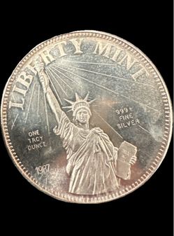 Liberty Mint Statue of Liberty Silver Round 1987